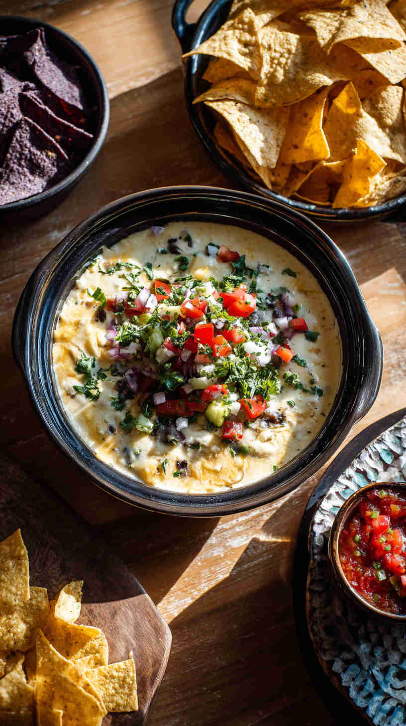 Slow Cooker Cheesy Queso Dip