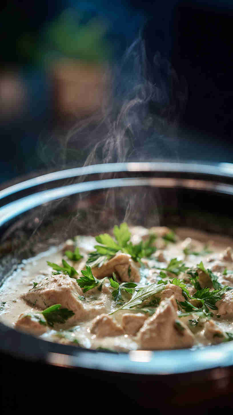 Delicious Slow Cooker Chicken Alfredo Pasta