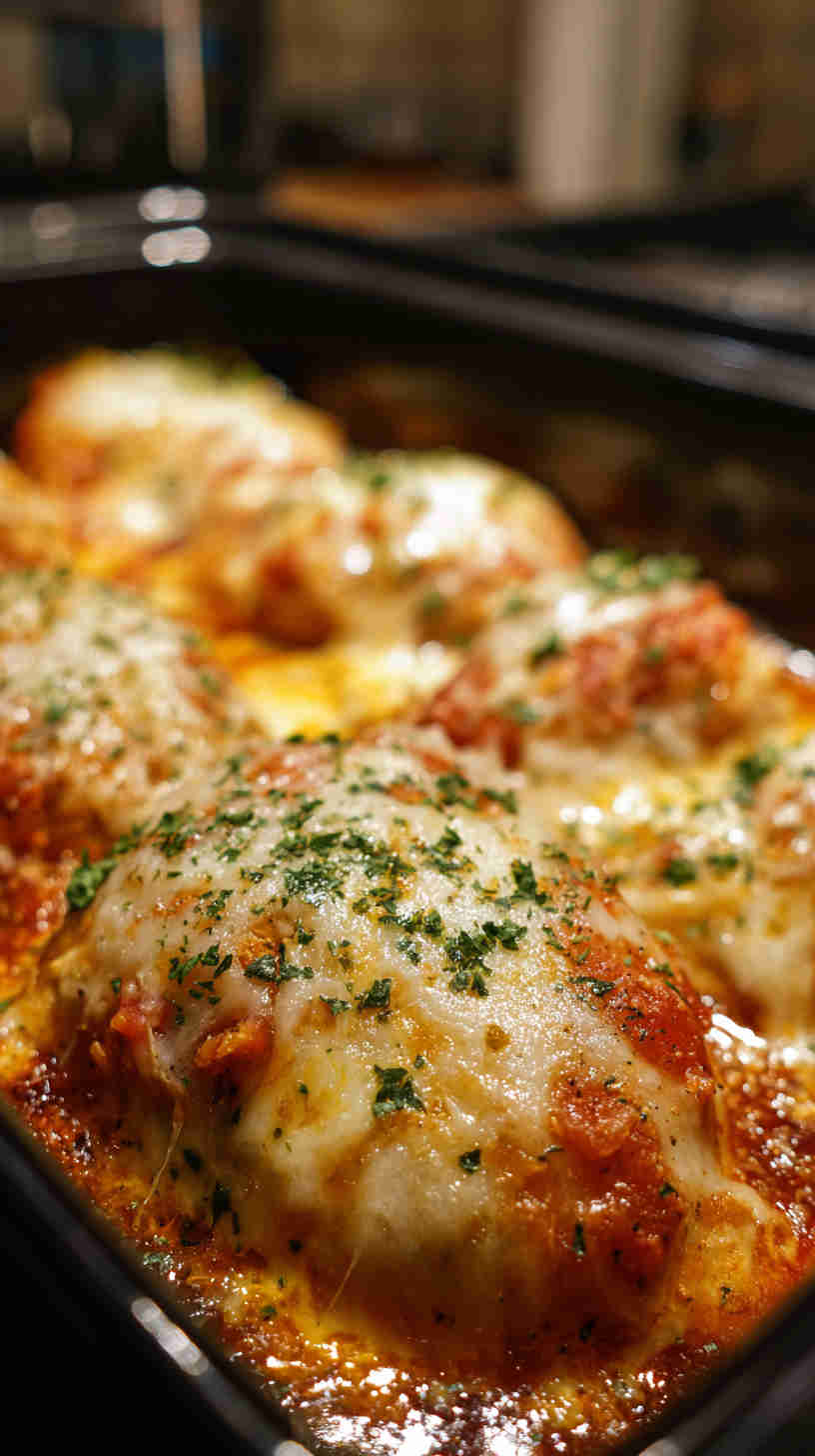 Slow Cooker Chicken Parmesan Casserole