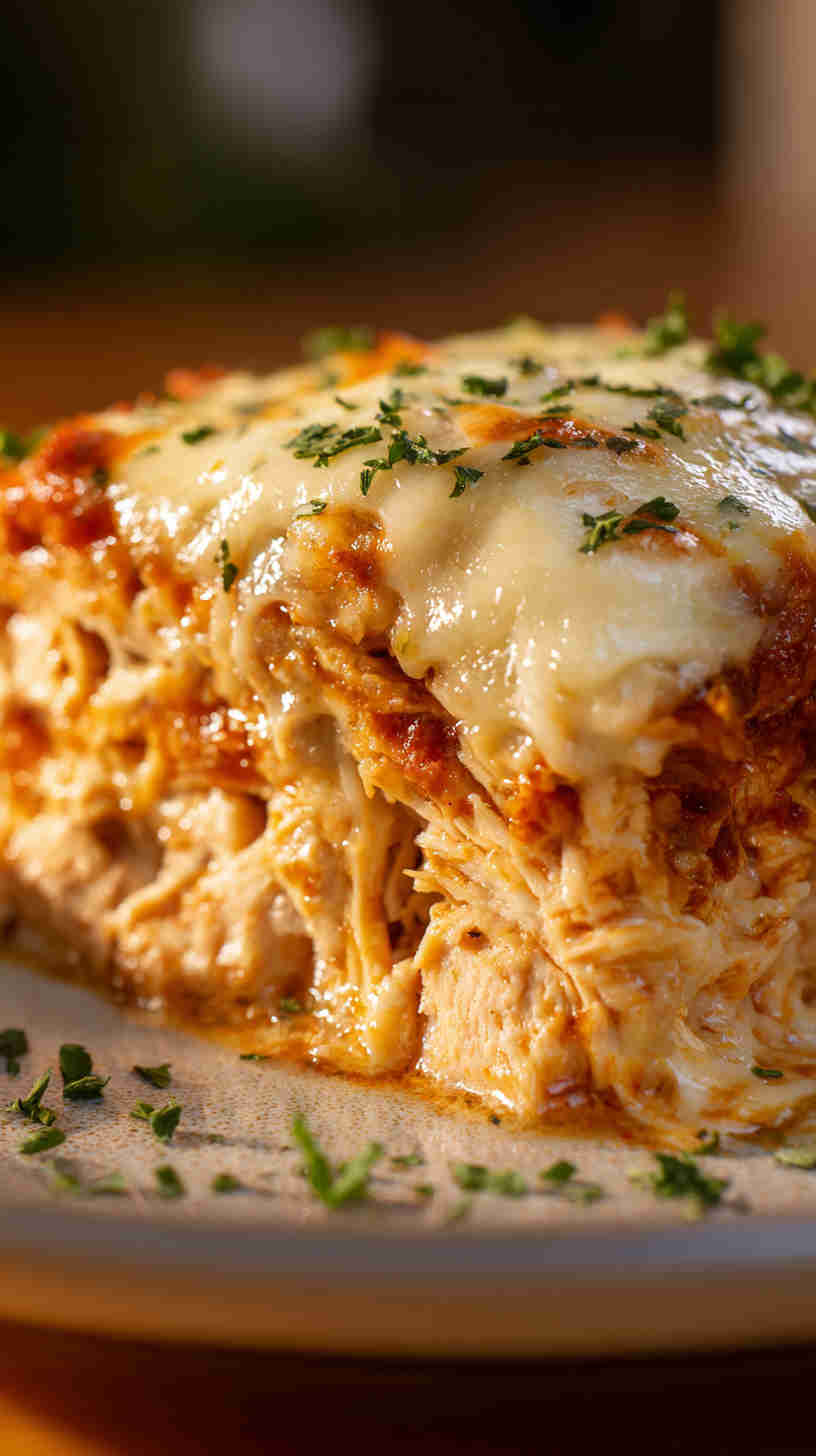 Slow Cooker Chicken Parmesan Casserole