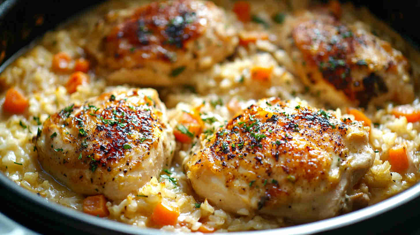 Tasty Slow Cooker Chicken and Rice Casserole