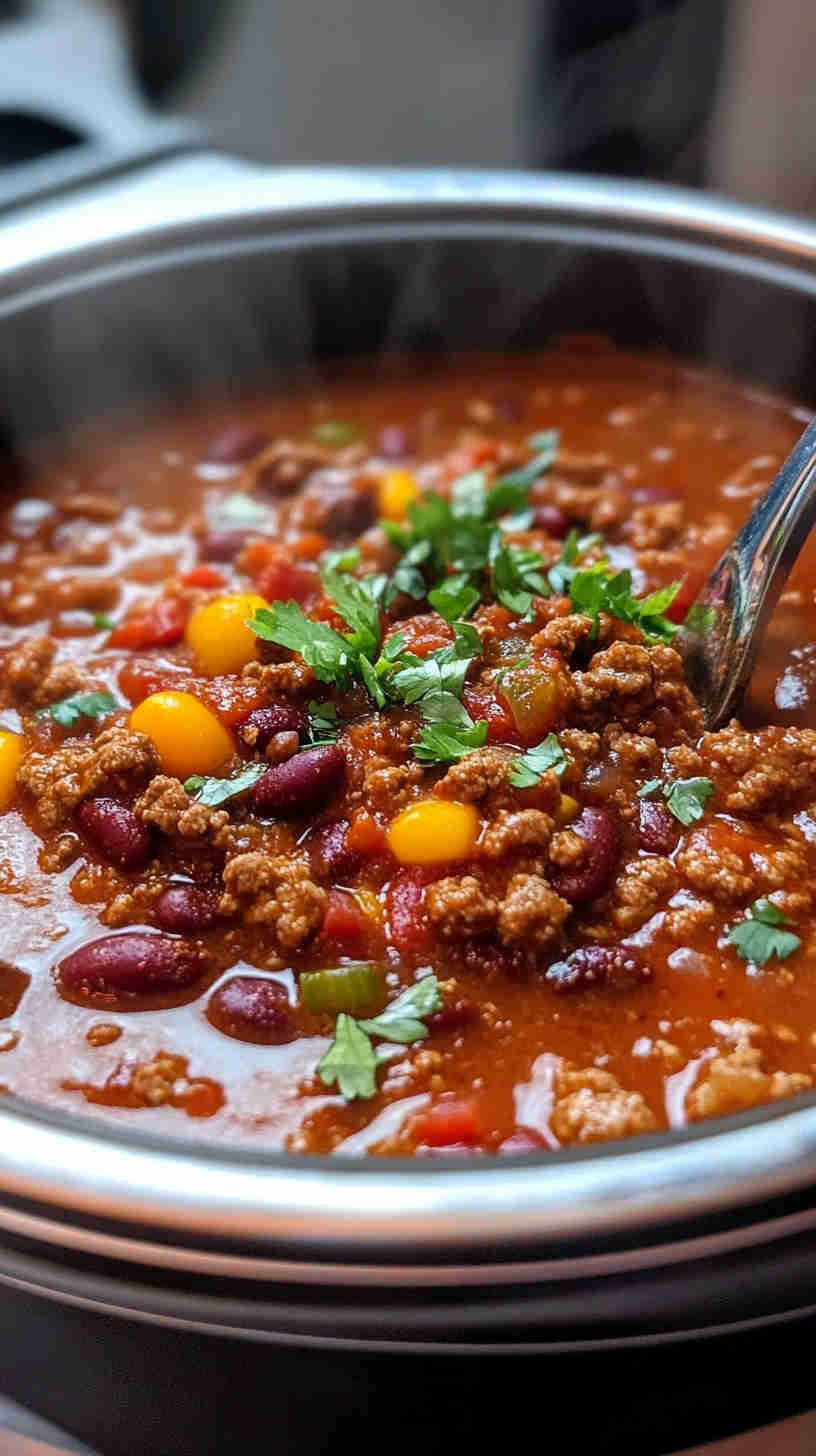 Slow Cooker Chili with a Kick