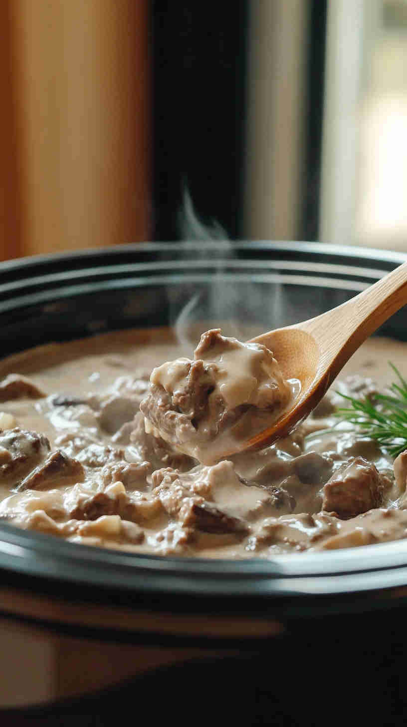 Slow Cooker Classic Beef Stroganoff