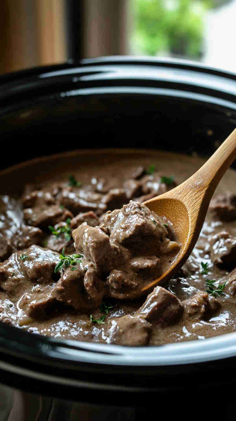 Slow Cooker Classic Beef Stroganoff