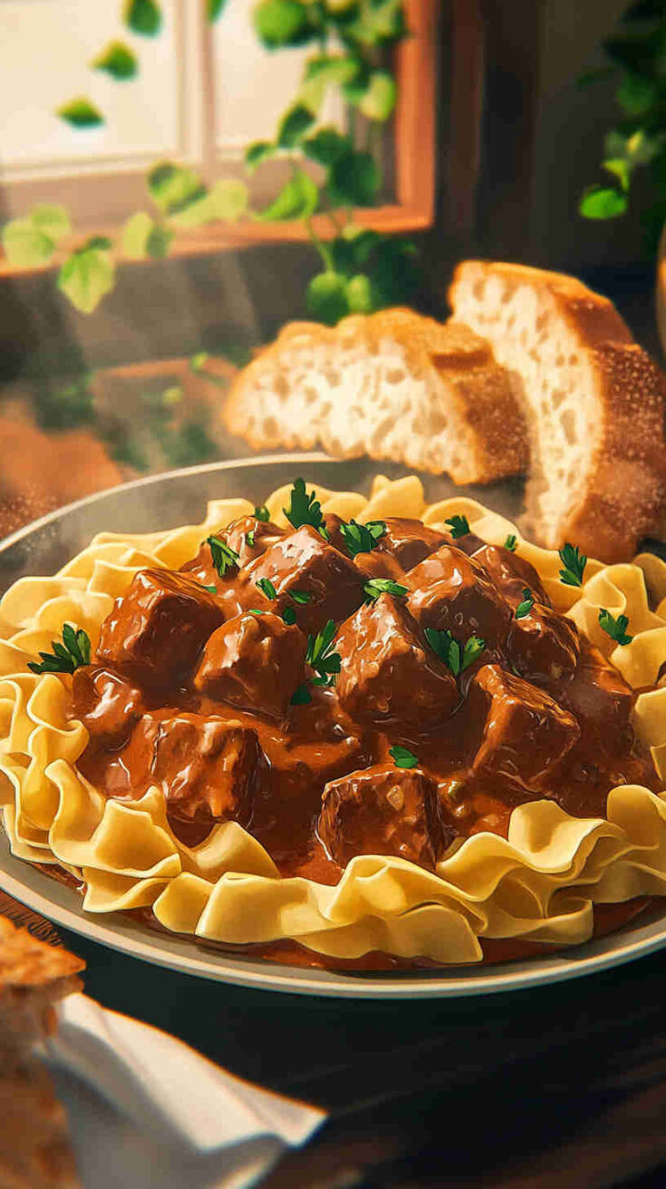Slow Cooker Classic Beef Stroganoff