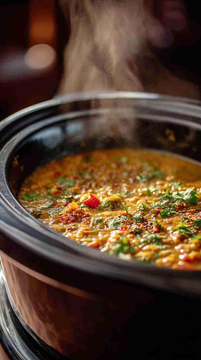 Slow Cooker Curried Vegetable Lentil Stew