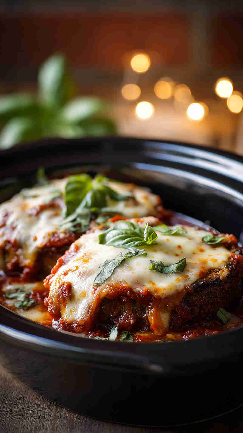 Slow Cooker Eggplant Parmesan