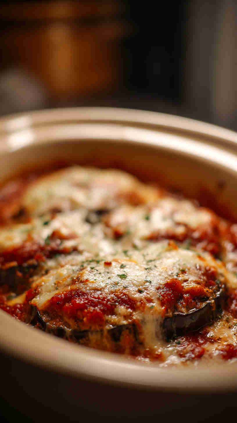 Slow Cooker Eggplant Parmesan