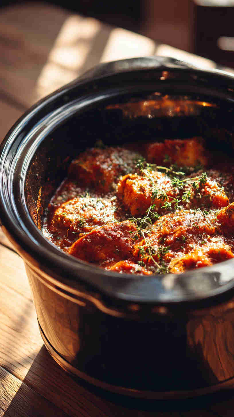 Slow Cooker Eggplant Parmesan