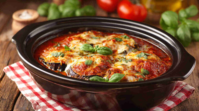 Slow Cooker Eggplant Parmesan