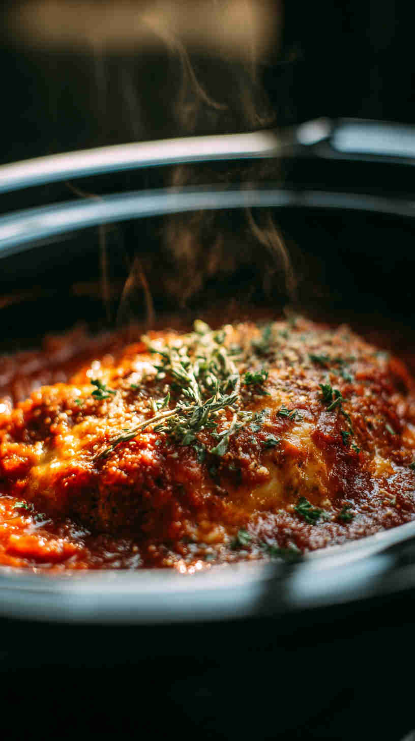 Slow Cooker Eggplant Parmesan