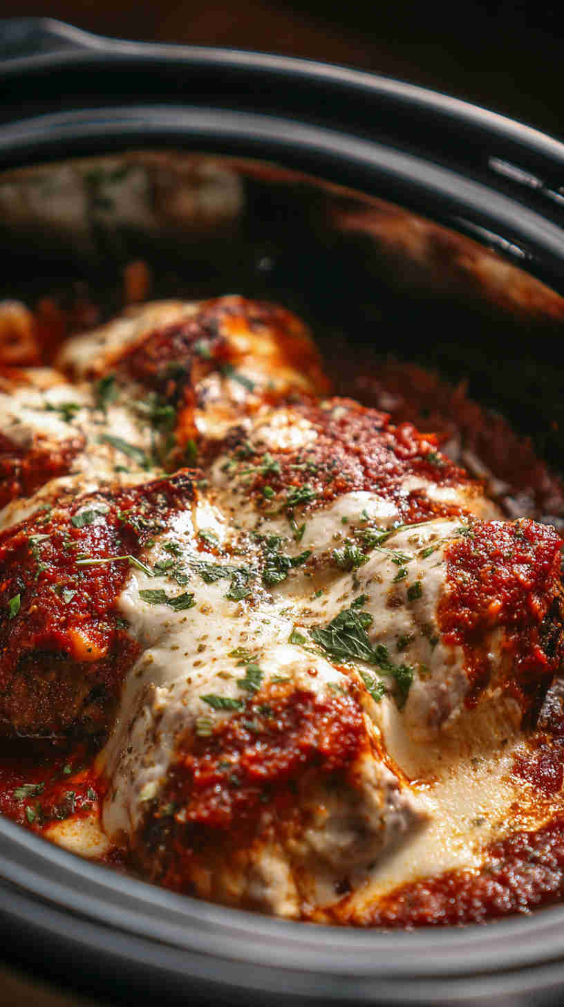 Slow Cooker Eggplant Parmesan