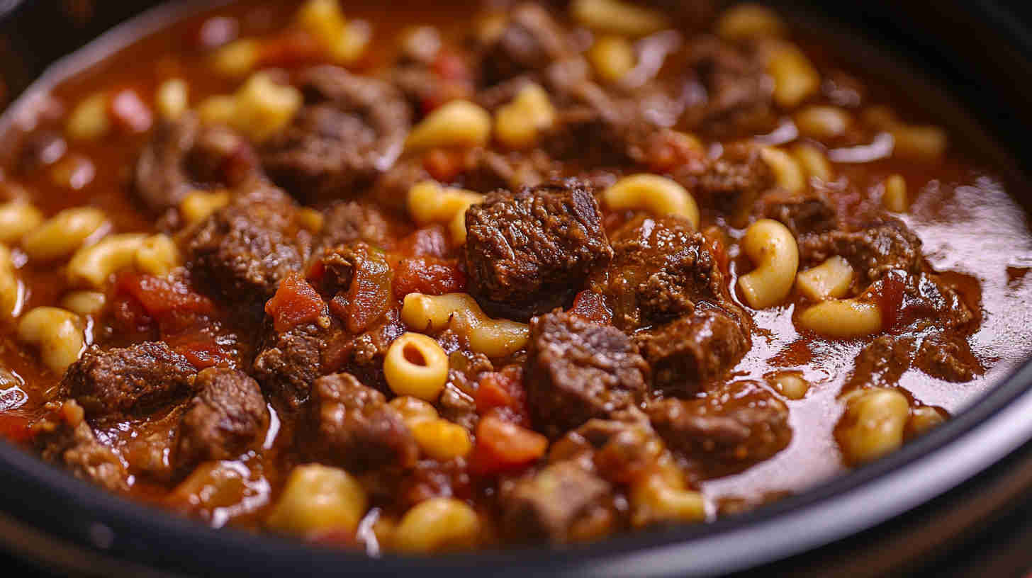 Slow Cooker Goulash with Tender Beef