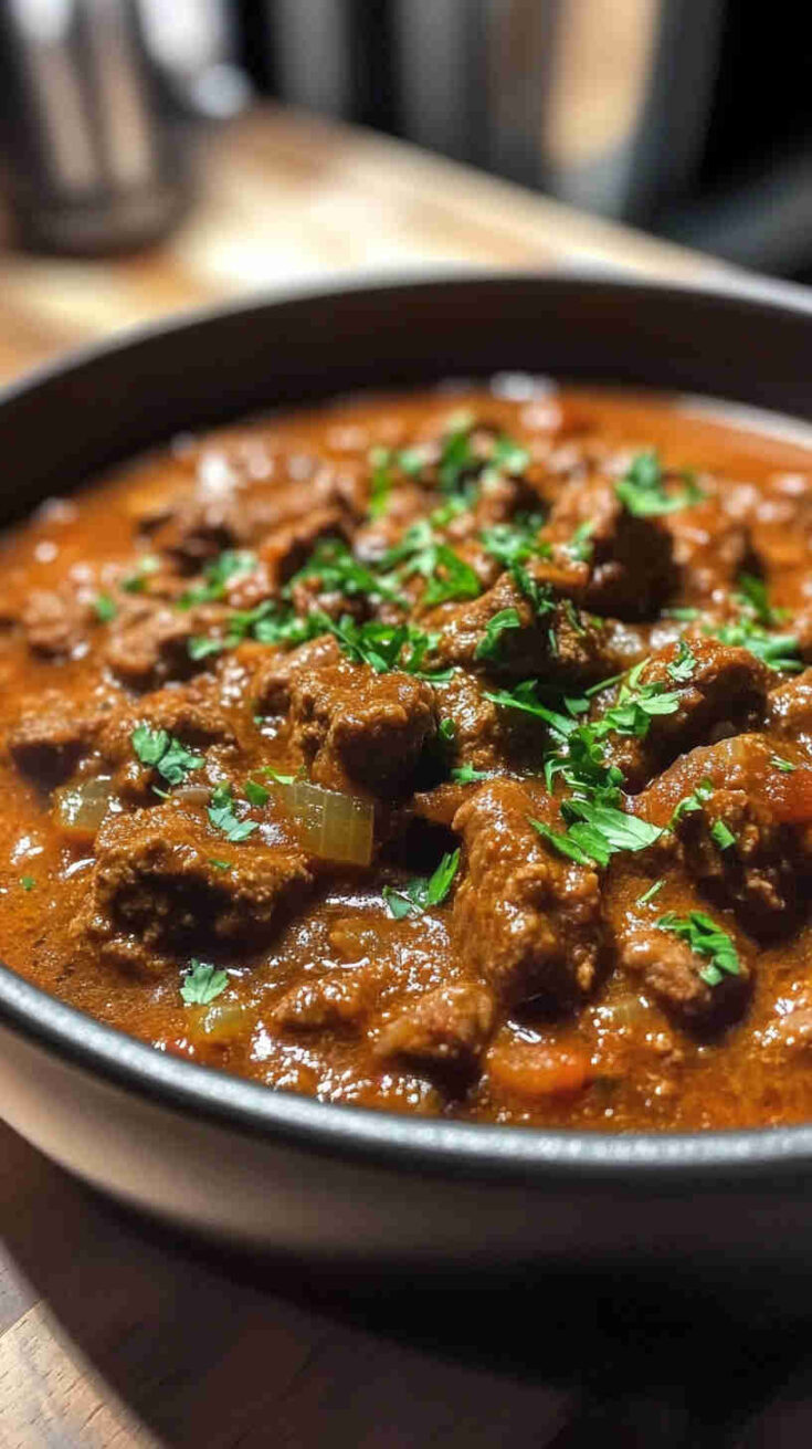 Slow Cooker Goulash with Tender Beef
