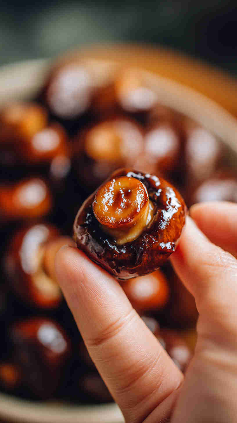 Slow Cooker Honey Garlic Glazed Mushrooms