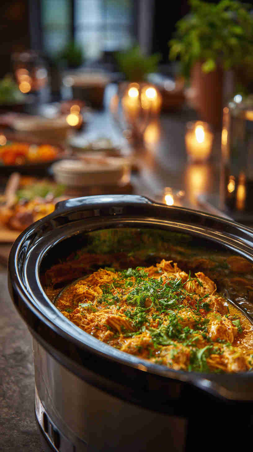 Slow Cooker Honey Garlic Pulled Chicken