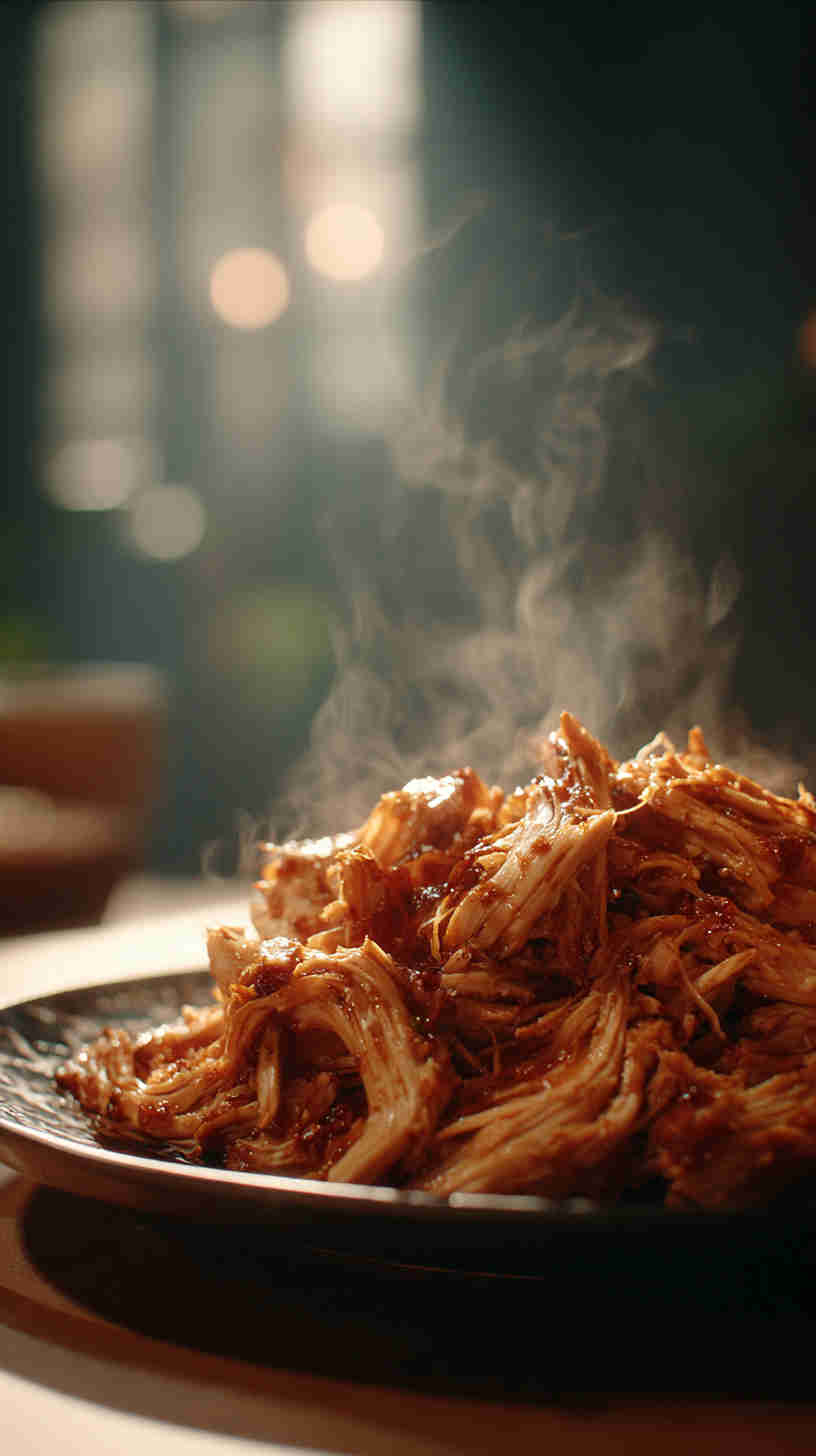 Slow Cooker Honey Garlic Pulled Chicken