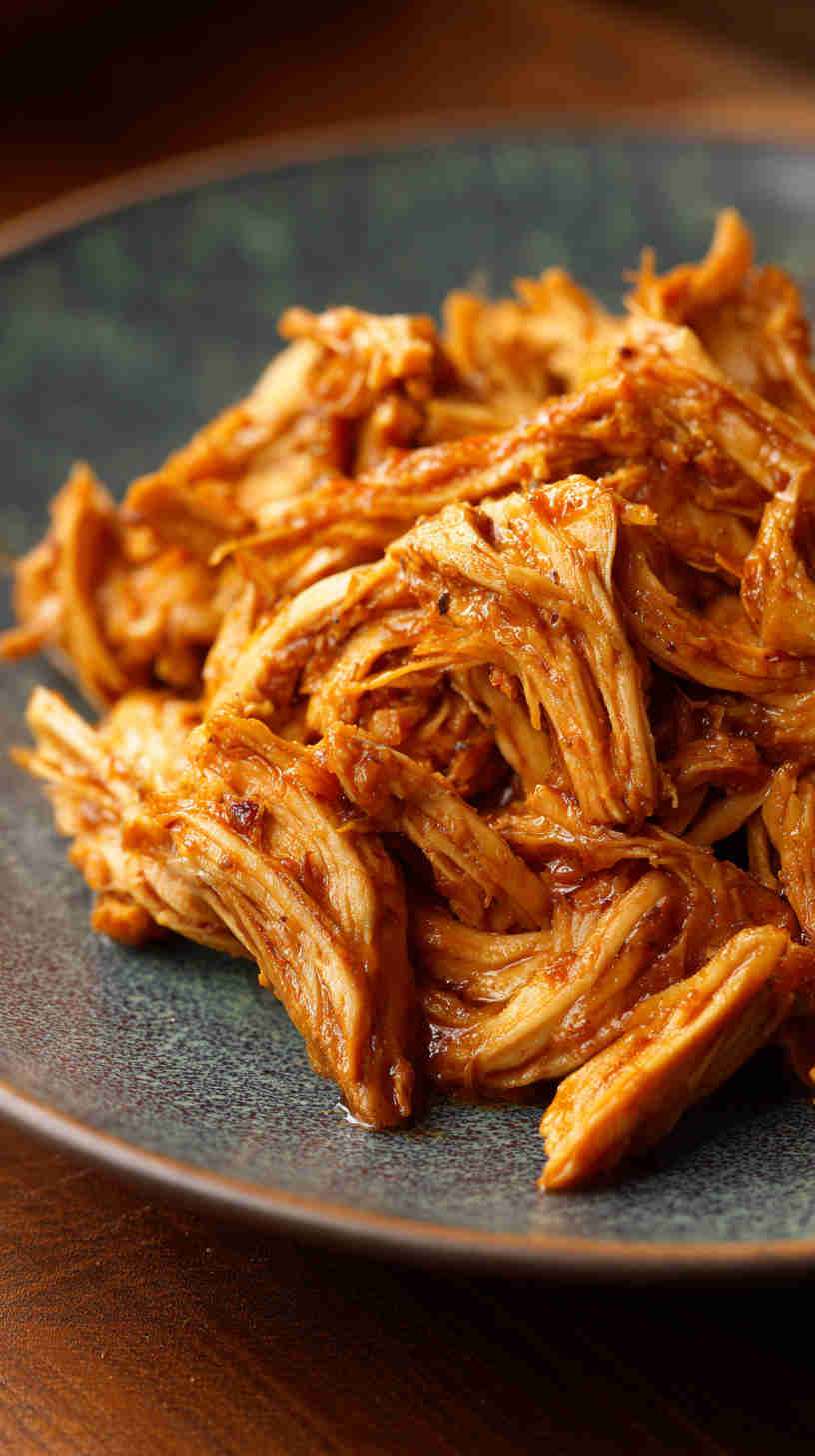 Slow Cooker Honey Garlic Pulled Chicken
