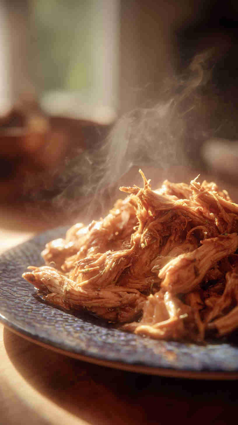 Slow Cooker Honey Garlic Pulled Chicken