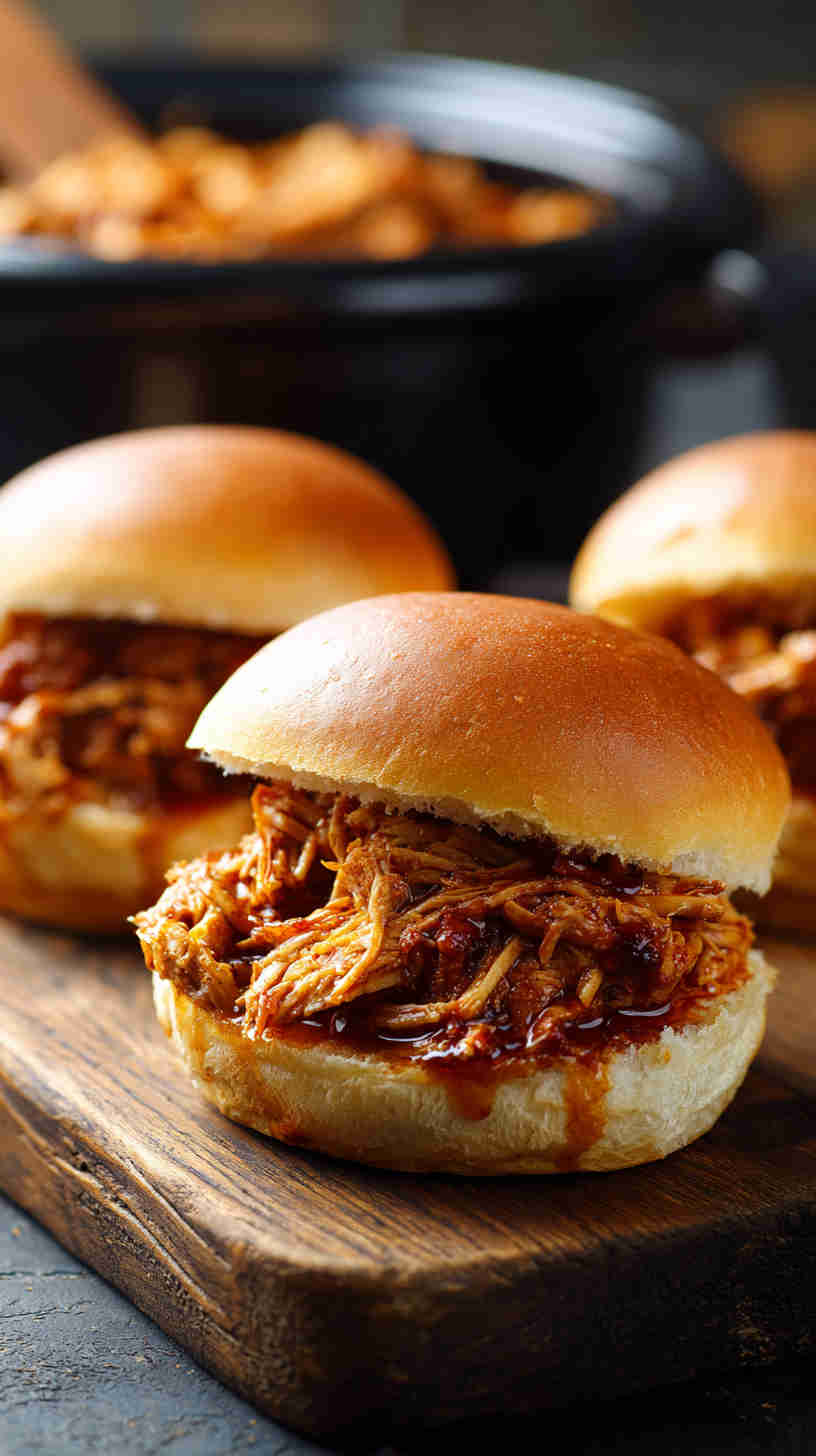 Slow Cooker Honey Garlic Pulled Chicken