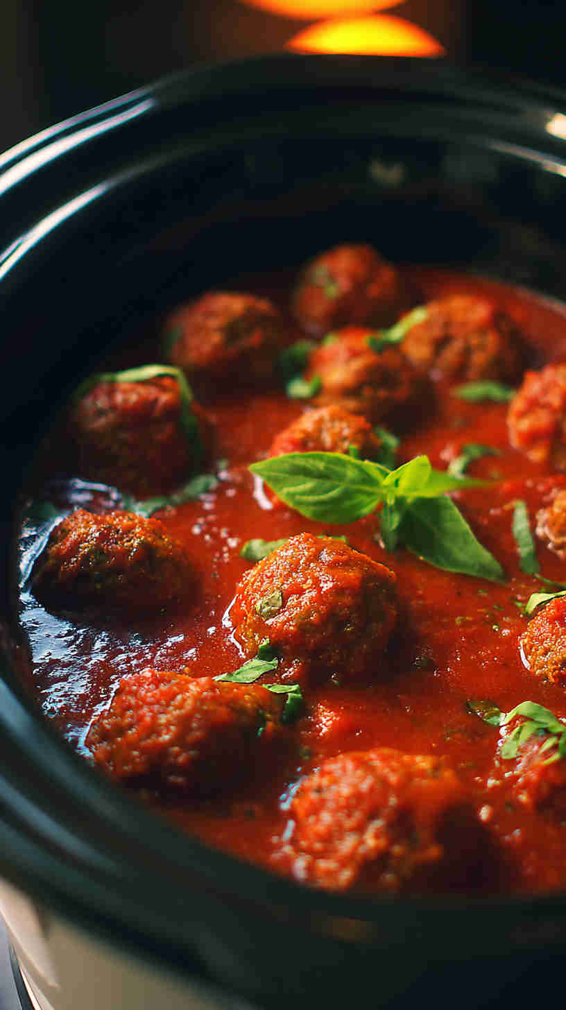 Slow Cooker Italian Meatball Marinara