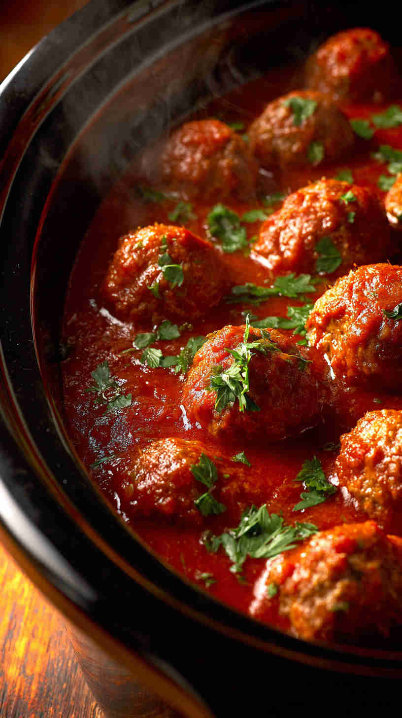 Slow Cooker Italian Meatball Marinara