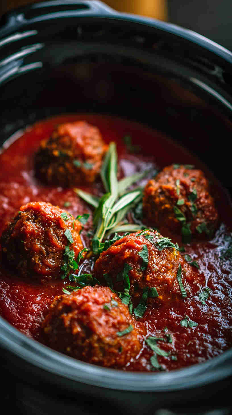 Slow Cooker Italian Meatball Marinara