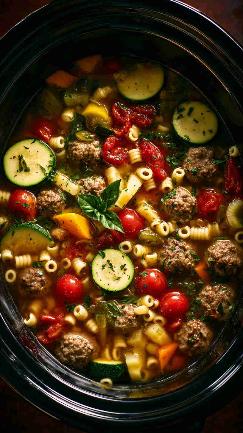 Slow Cooker Italian Wedding Soup