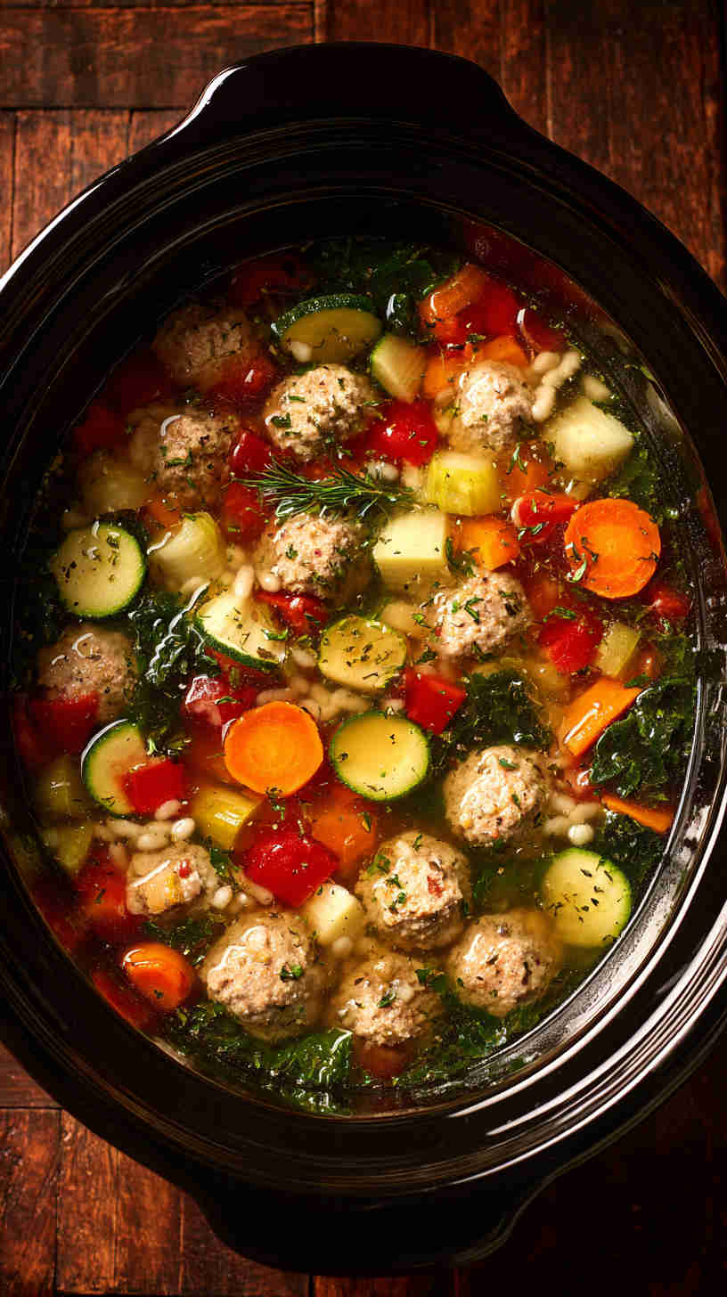 Slow Cooker Italian Wedding Soup