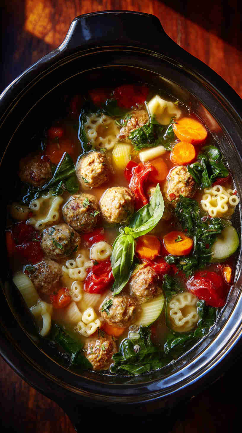Slow Cooker Italian Wedding Soup