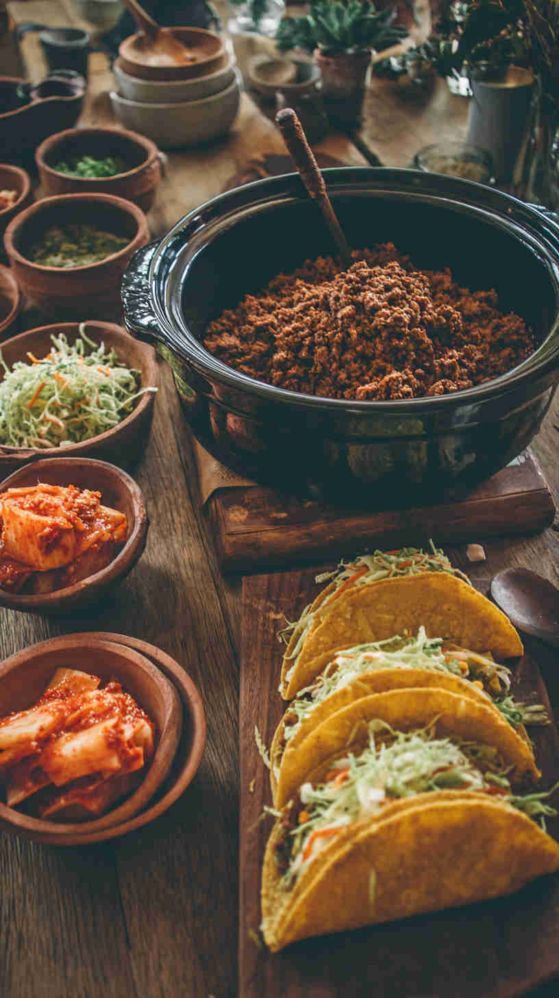 Slow Cooker Korean Beef Taco Filling