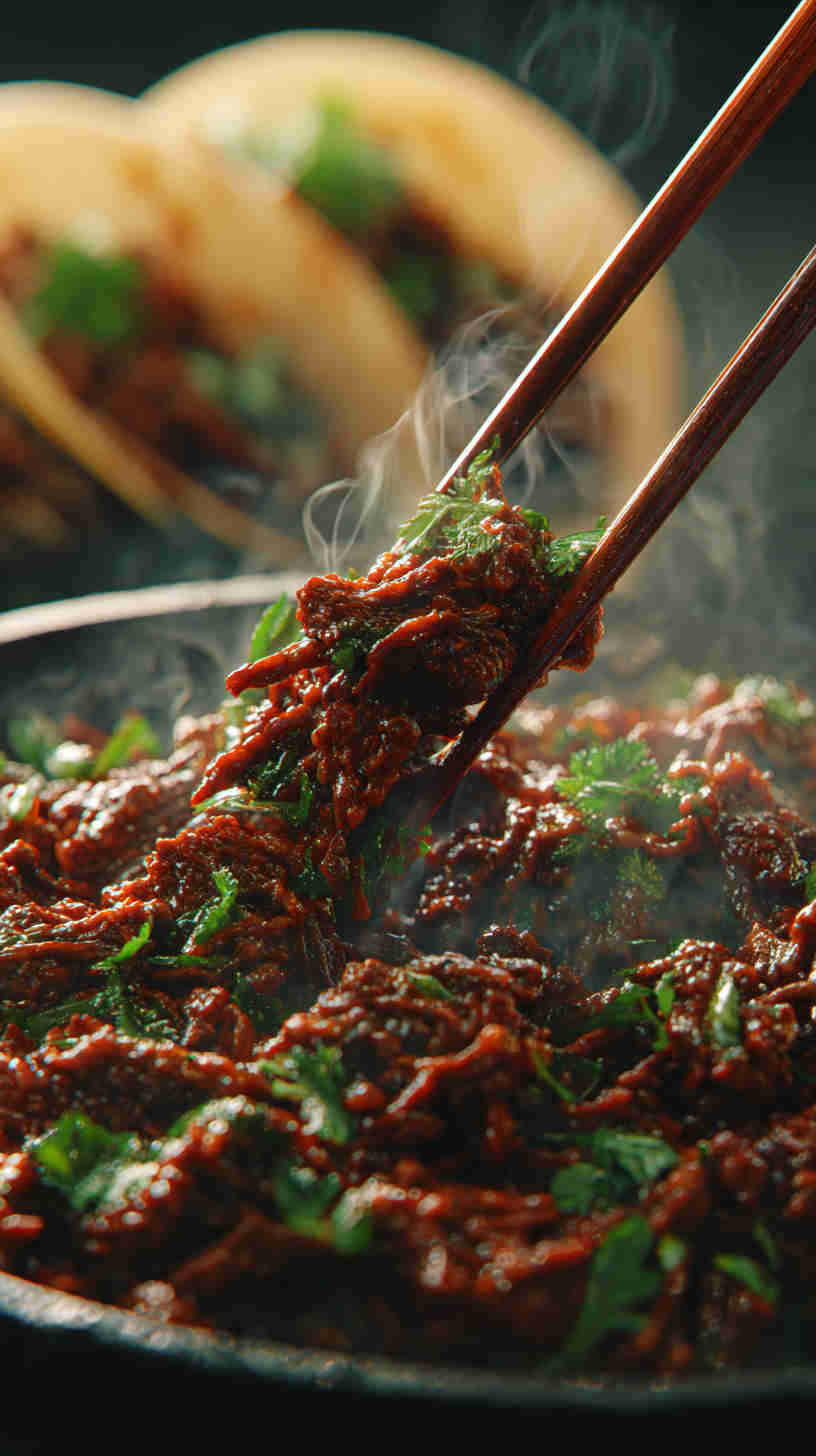 Slow Cooker Korean Beef Taco Filling