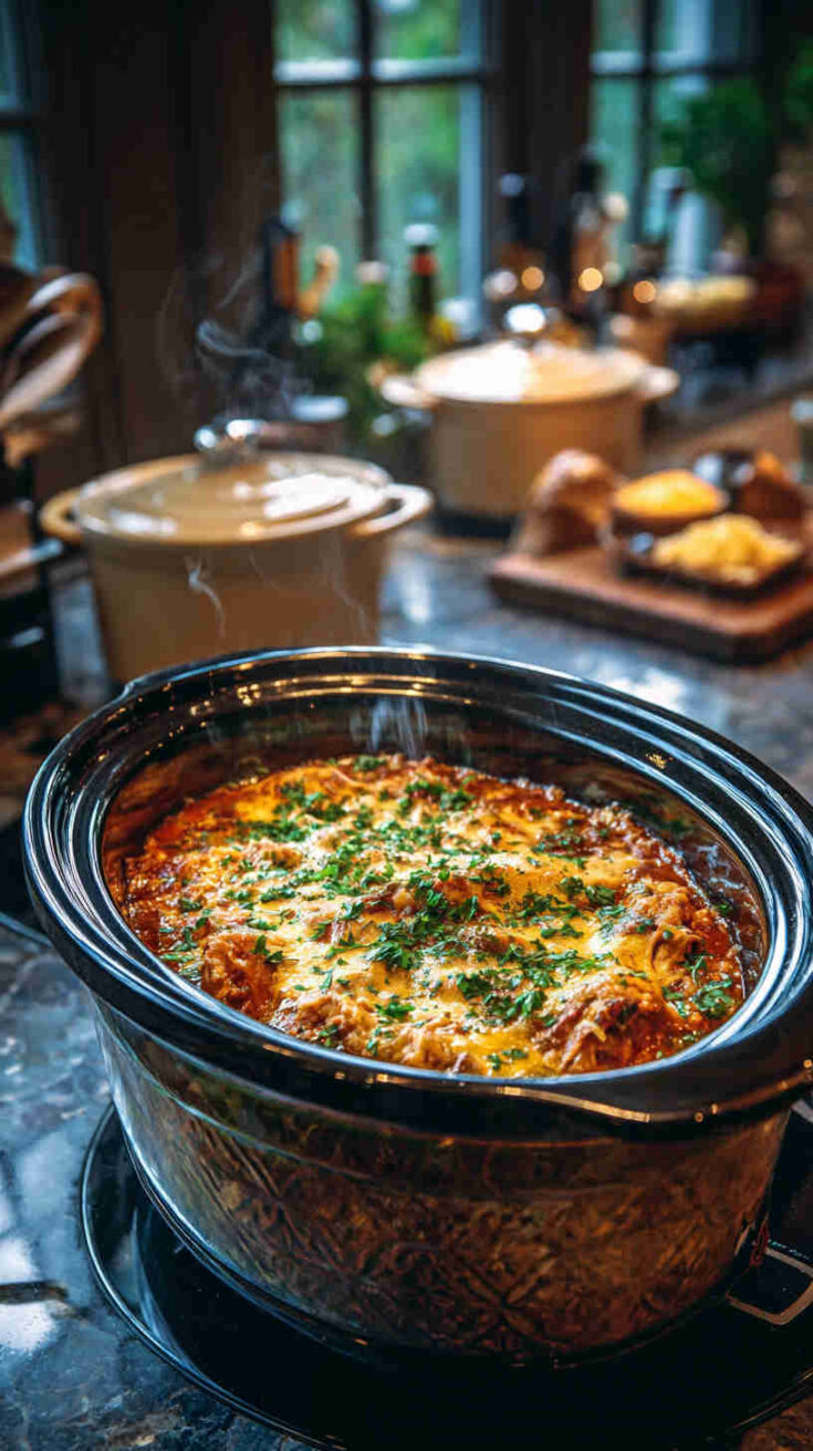 Slow Cooker Lasagna with Ricotta and Spinach