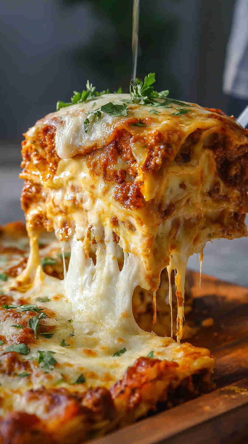 Slow Cooker Lasagna with Ricotta and Spinach