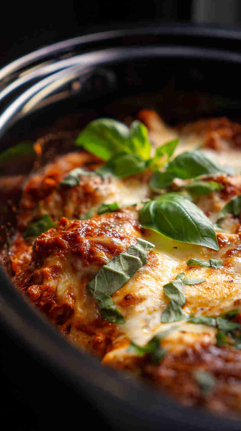 Slow Cooker Lasagna with Ricotta and Spinach