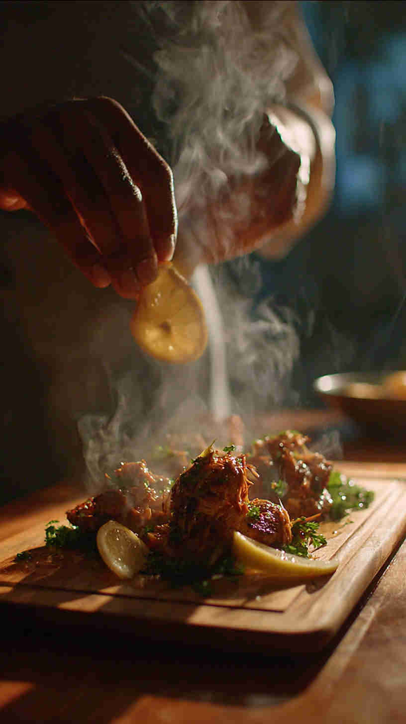 Slow Cooker Lemon Herb Pulled Chicken