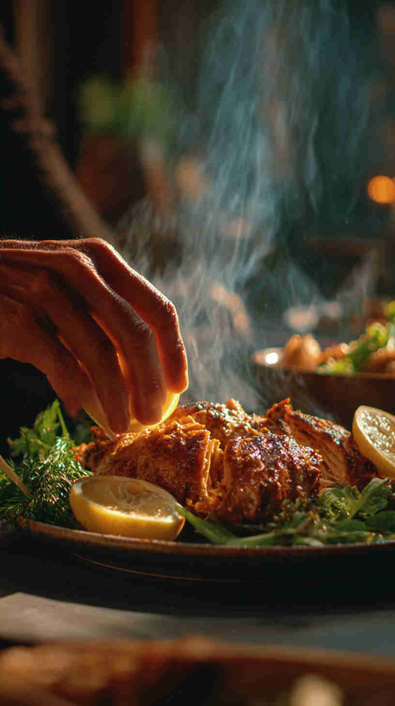 Slow Cooker Lemon Herb Pulled Chicken