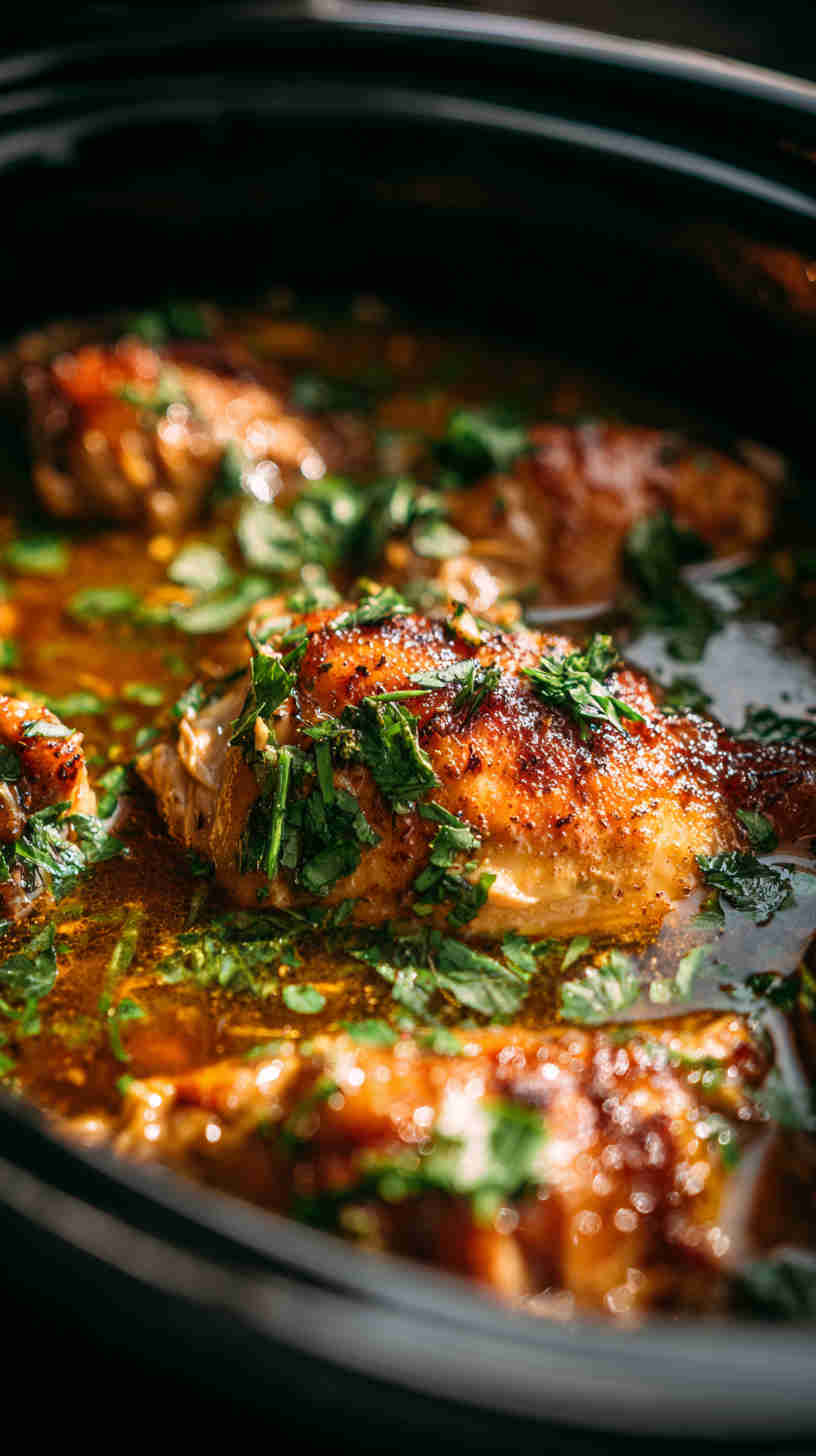 Slow Cooker Lemon Herb Pulled Chicken