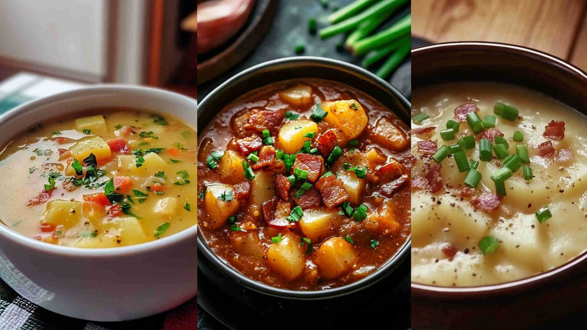 Quick Crockpot Potato Soup with Bacon