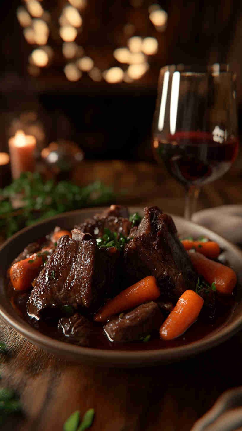 Slow-Braised Short Ribs with Carrots