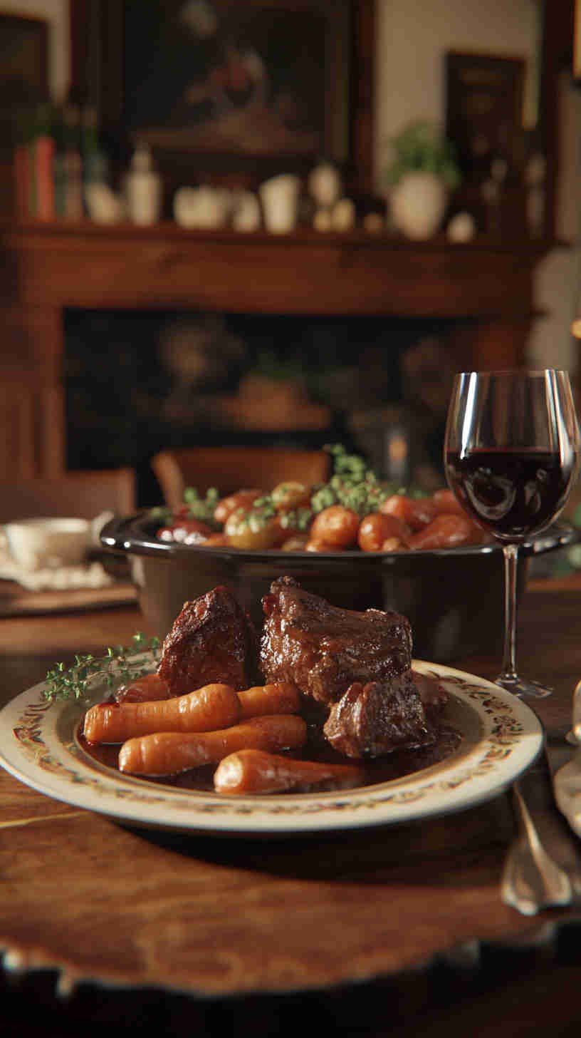 Slow-Braised Short Ribs with Carrots