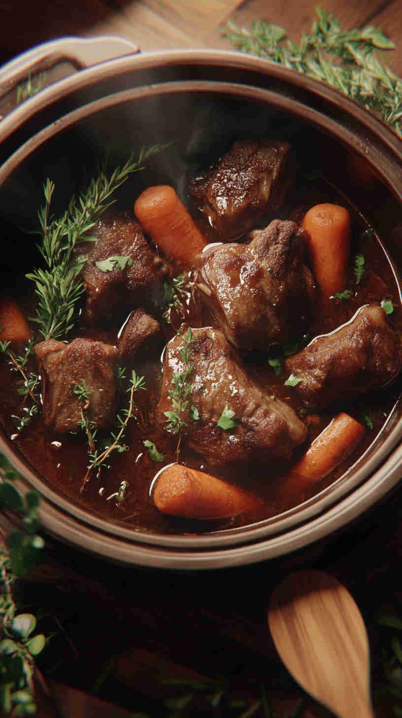 Slow-Braised Short Ribs with Carrots