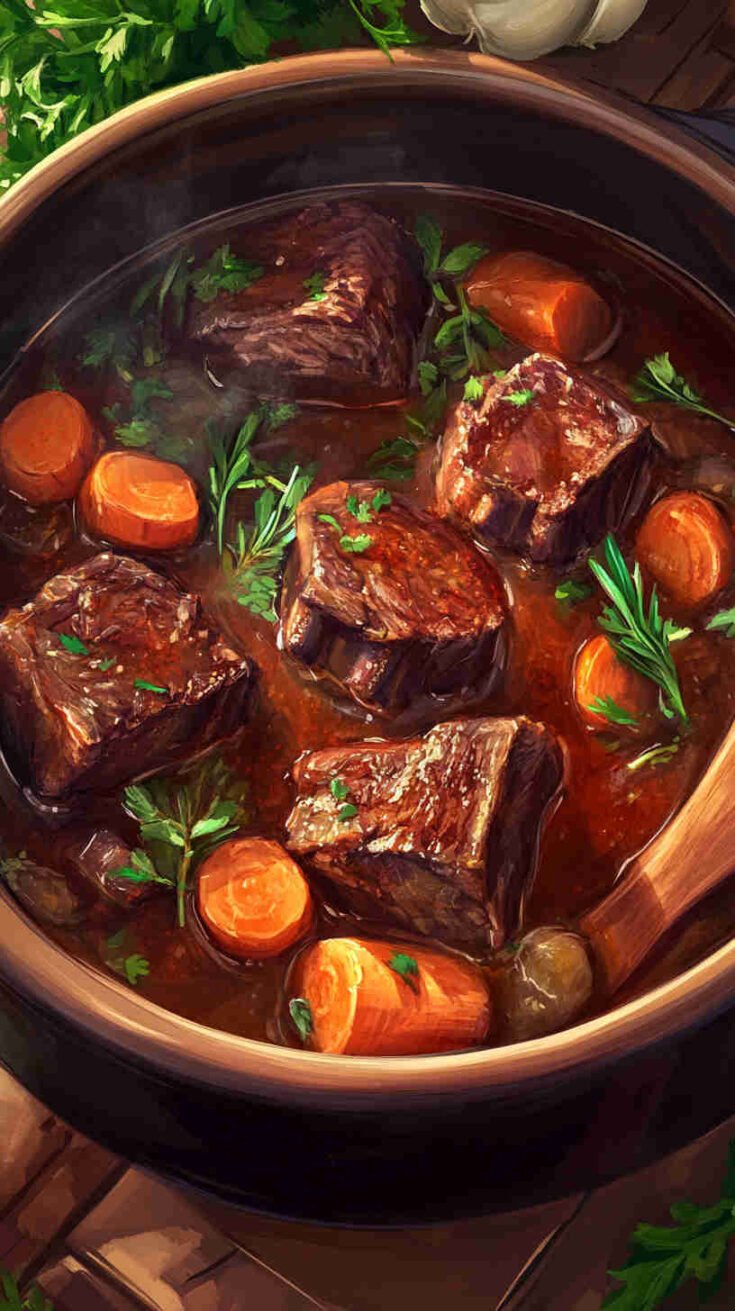 Slow-Braised Short Ribs with Carrots