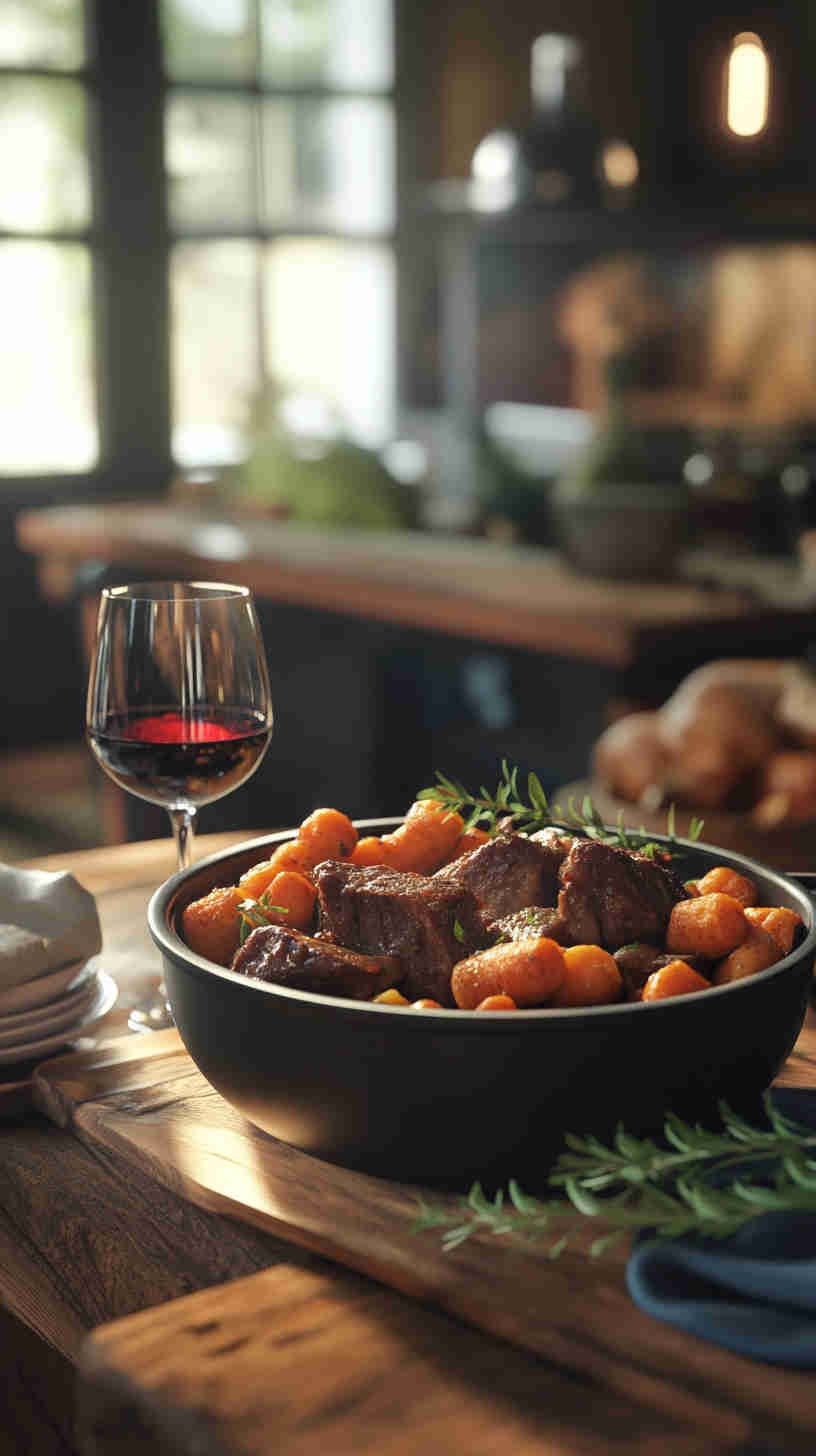 Slow-Braised Short Ribs with Carrots