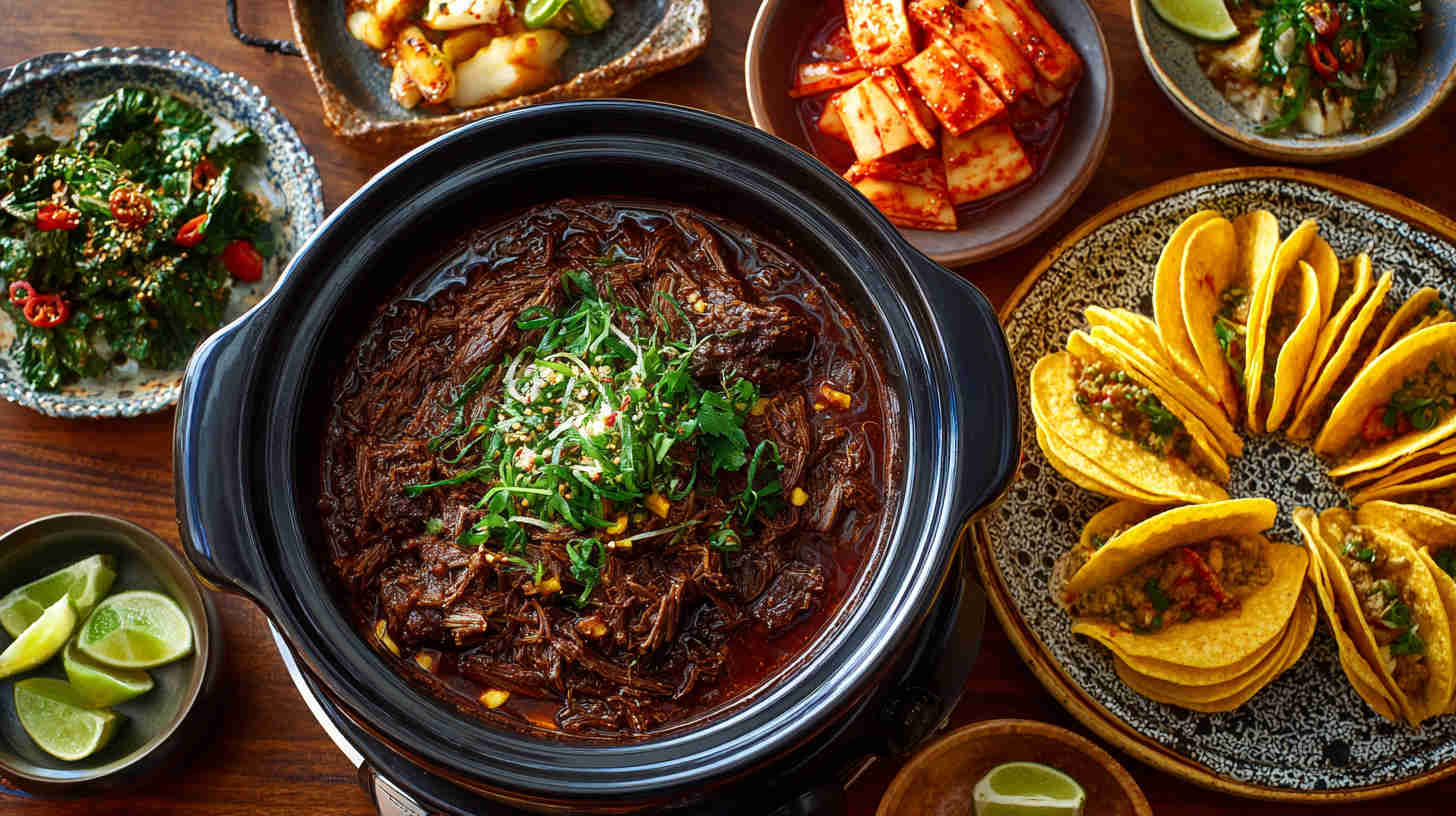 Slow Cooker Korean Beef Taco Filling