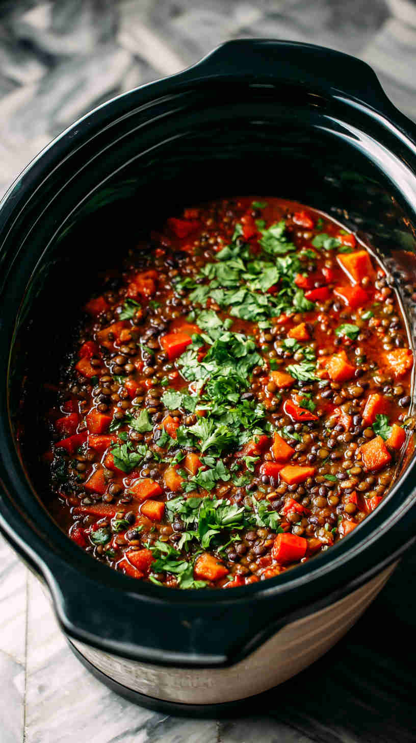 Slow Cooker Lentil & Black Bean Taco Filling