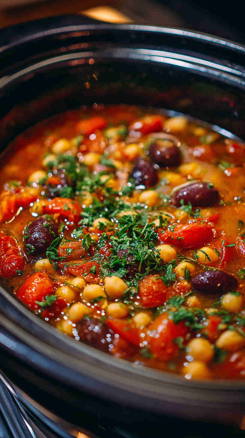Slow Cooker Mediterranean Chickpea Stew