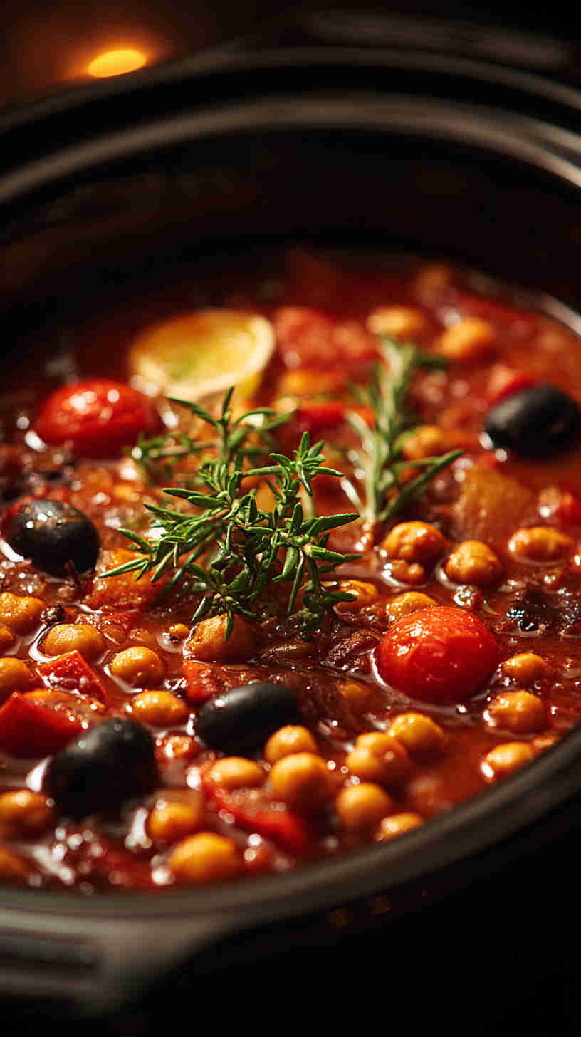 Slow Cooker Mediterranean Chickpea Stew