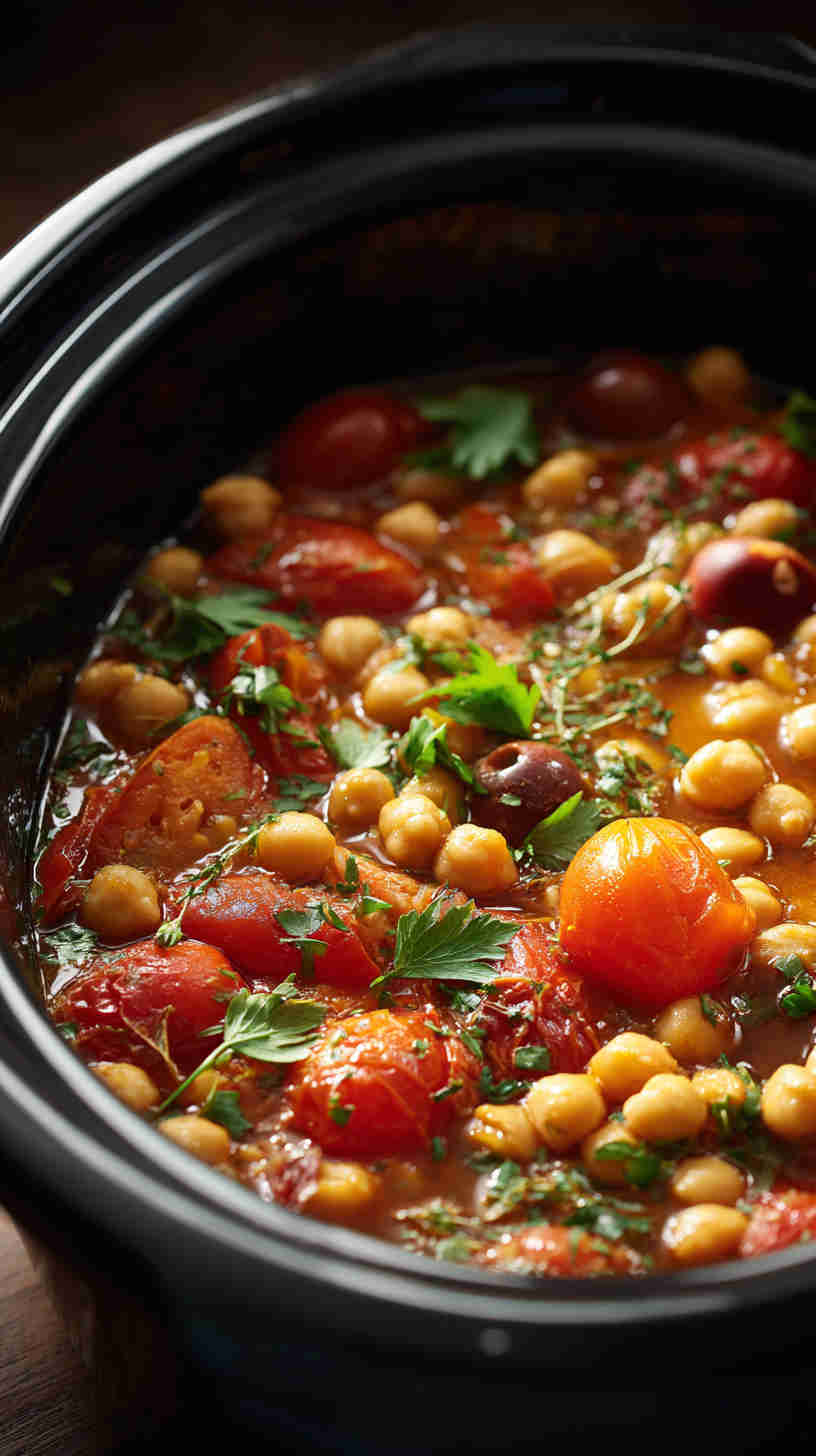 Slow Cooker Mediterranean Chickpea Stew