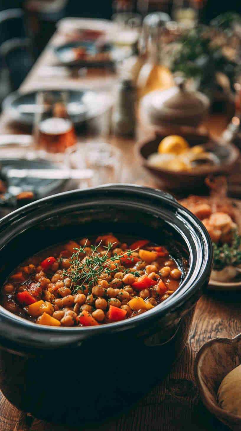 Slow Cooker Mediterranean Chickpea Stew